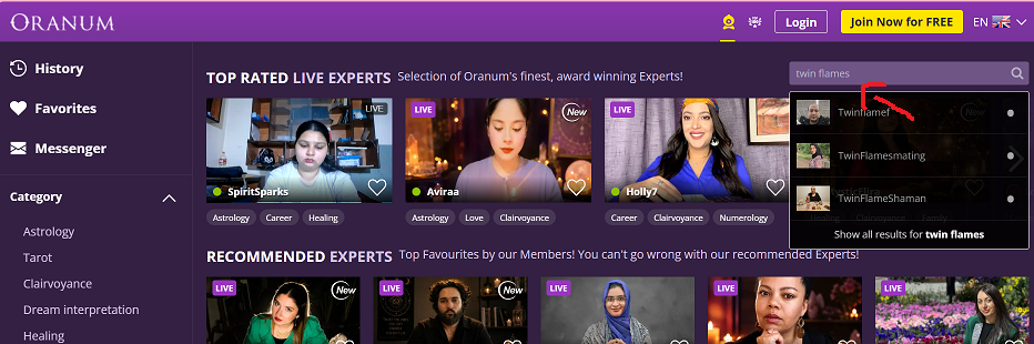 Screenshot Oranum